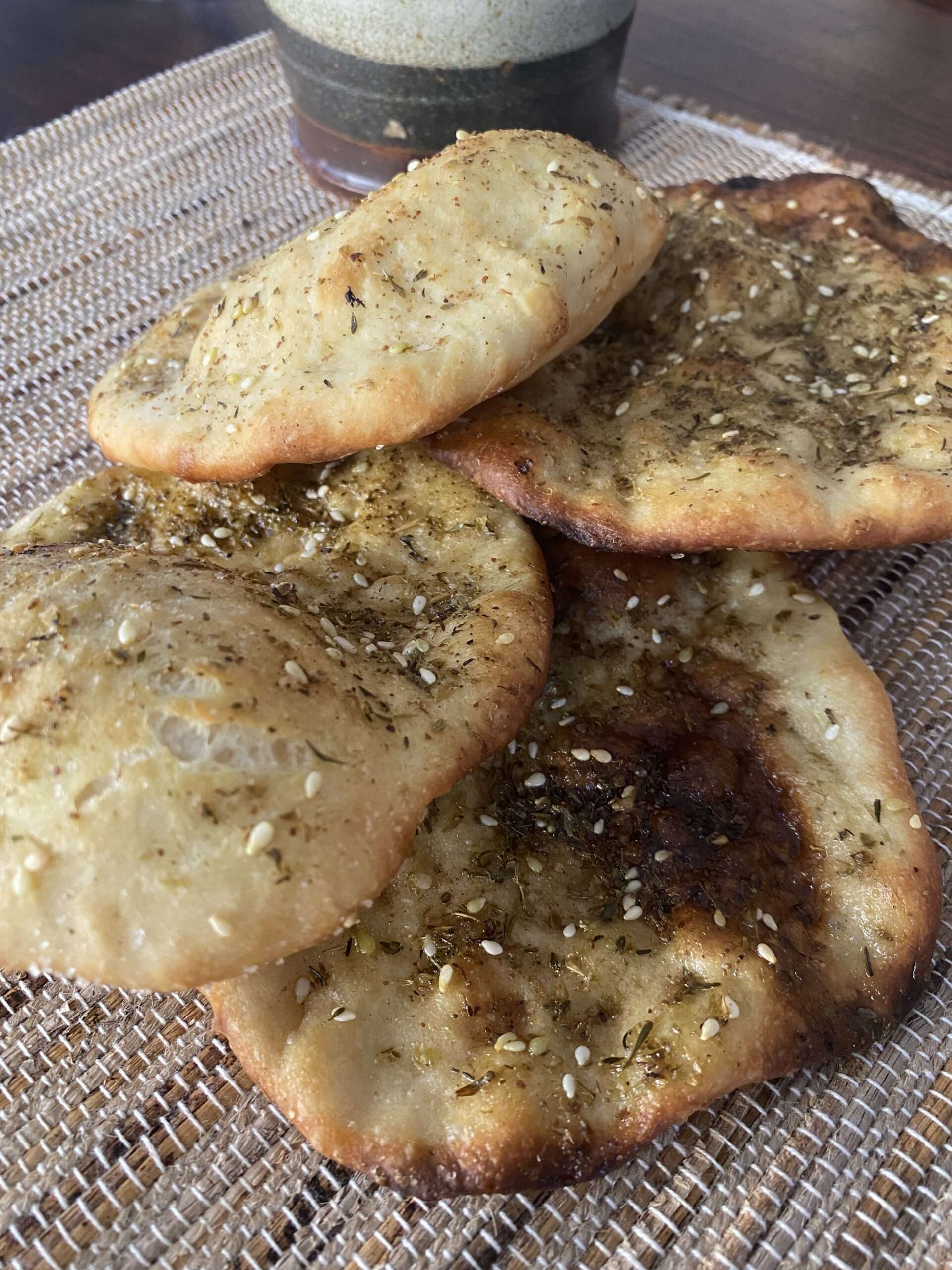 Manaeesh zaatar-flatbread